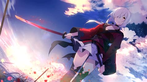 Anime Girl With Swords Wallpapers Wallpaper Cave