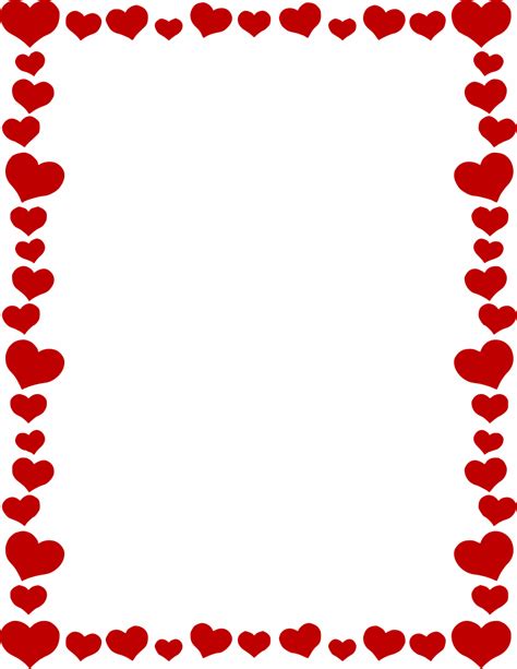 Hearts Border Clip Art Borders Free Valentine Clip Art Valentine