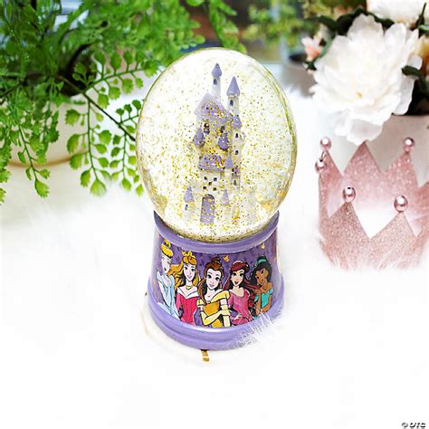 Disney Princess Castle Light Up Snow Globe 6 Inches Tall Oriental Trading