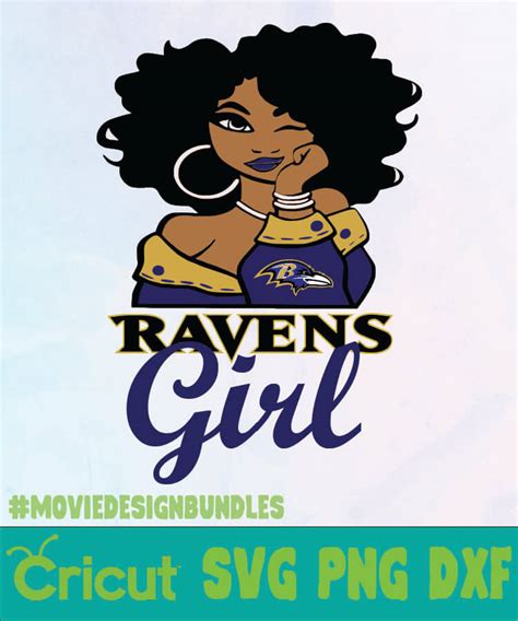 Ravens Girl Logo Nfl Svg Png Dxf Movie Design Bundles
