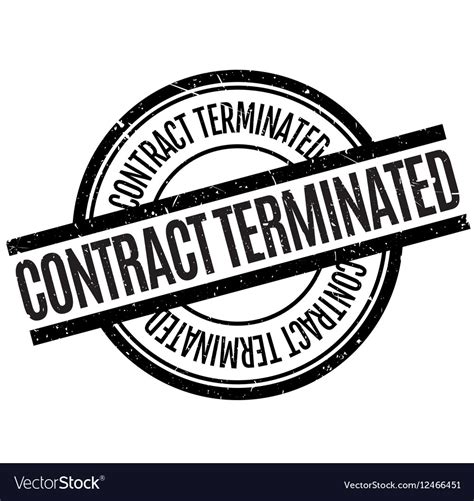 Contract Terminated Rubber Stamp Royalty Free Vector Image