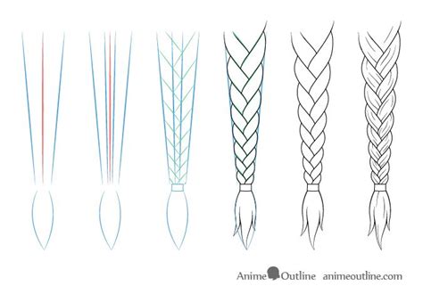 How To Draw Anime And Manga Style Hair Braids Animeoutline How To