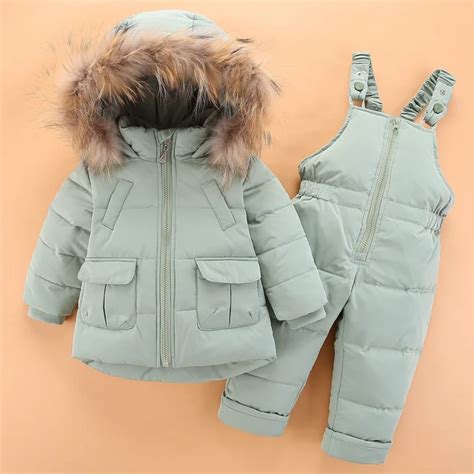 Thick Warm Kids Outwear Clothes Snow Wear Winter Infant Snowsuit Down
