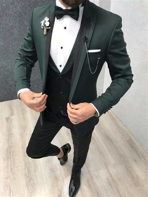 Infinite Royal Green Tuxedo Wedding Outfit Men Wedding Suits Men