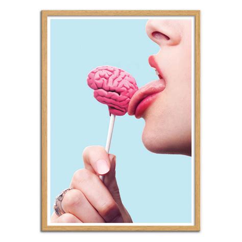 Art Poster Pop Art Licking Brain Artem Pozdnyakov