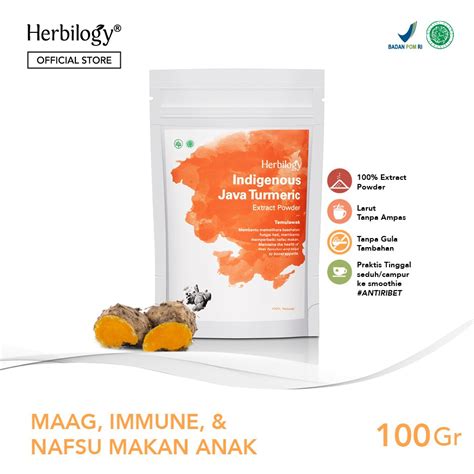 Herbilogy Java Turmeric Temulawak Extract Powder G Shopee Indonesia
