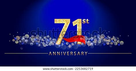 71 Anniversary Celebration 71st Anniversary Celebration Stock Vector