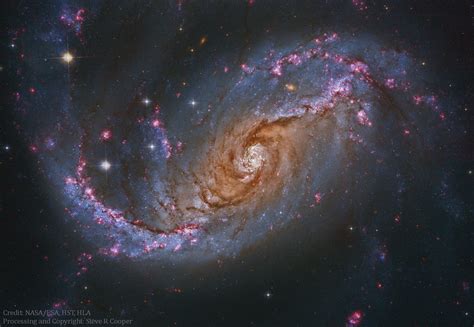 Las galaxias espirales son objetos complejos con varios componentes: APOD: 2016 September 13 - NGC 1672: Barred Spiral Galaxy ...