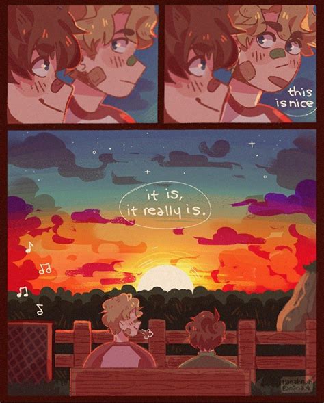 Tommy And Tubbo Watching A Sunset Dream Smp Fanart Tommy And Tubbo Dream Smp Art