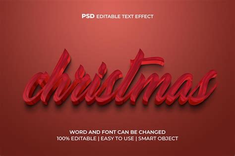 Premium Psd Gradient Merry Christmas Text Effect