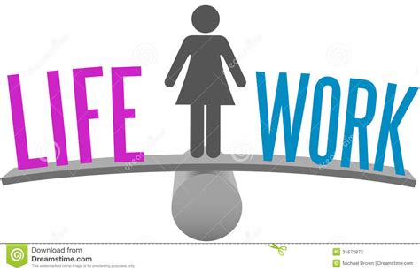 Woman Balance Life Work Decision Choice Stock Vector