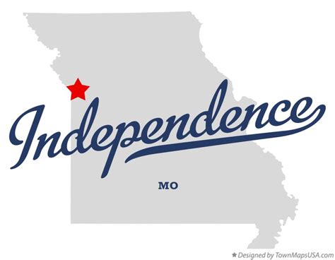 Map Of Independence Jackson County Mo Missouri