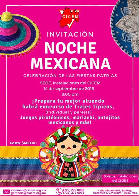 NOCHE MEXICANA Celebración de las Fiestas Patrias Colegio de