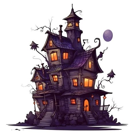 Premium Vector Cartoon Haunted House