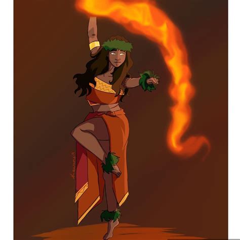Some Concept Art Of A Dancer From The Lava People Tribe That Will Be