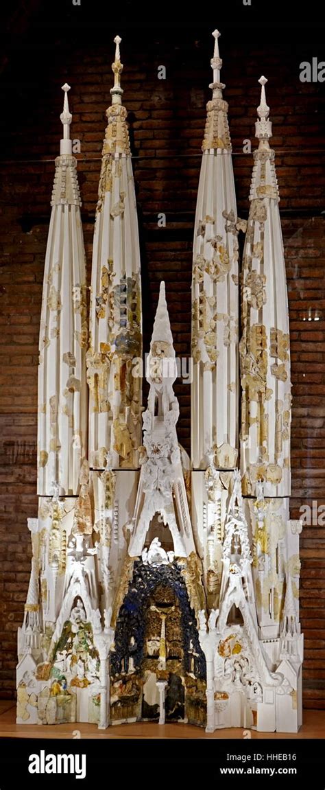 Model Of The Sagrada Familia Nativity Façade By The Spanish