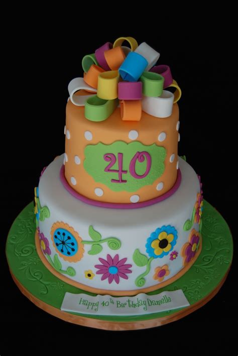Or a personalised glass that celebrates her personality? 40Th Birthday - CakeCentral.com