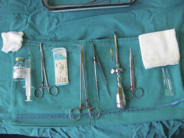 In many cases, insertion of a chest tube can prevent more invasive procedures. Equipment for chest tube insertion. | Download Scientific ...