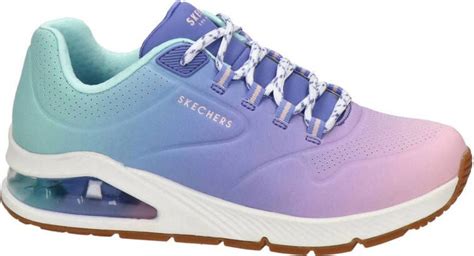 Skechers Street Uno Sneakers Blauw Roze Schoenen Nl