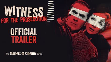 Witness for the prosecution may wrap itself up a bit smugly, even as it spins a sharp twist, but it still stands as one of the more notable courtroom dramas even as it crackles along on a sort of contrived artifice. WITNESS FOR THE PROSECUTION (Masters of Cinema) New ...