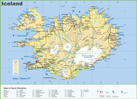 Iceland Map Tourist Map Iceland Tourist