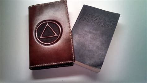 Hand Made Leather Cover For Soft Back Alcoholics Anonymous Big Book By