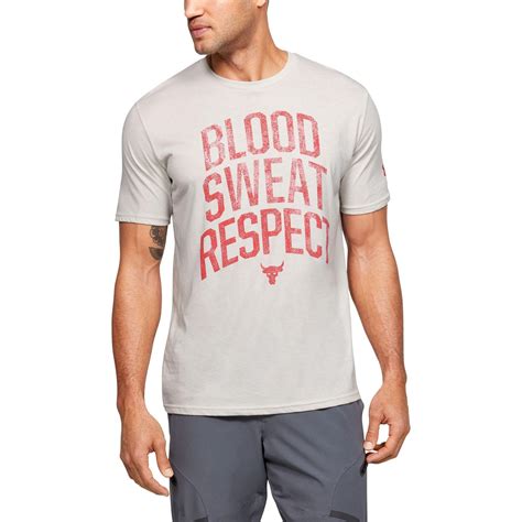 Fuller cut for complete comfort. Under Armour Cotton Project Rock Blood Sweat Respect ...