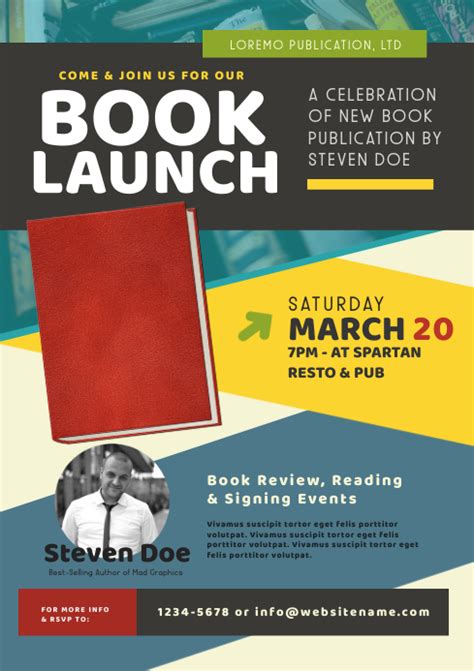 Book Launch Flyer Template Postermywall