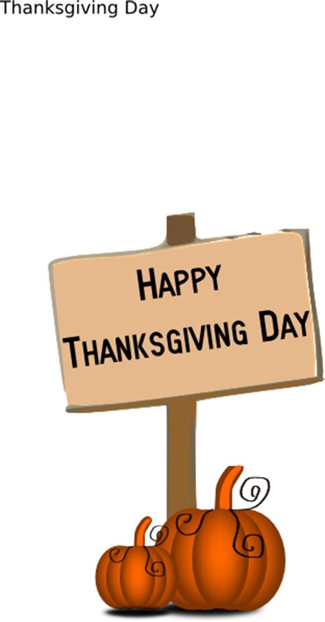 Happy Thanksgiving Day Sign Clip Art At Vector