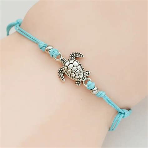 Simple Sea Turtle Bracelets For Women Lovely Tortoise Leather Bracelet