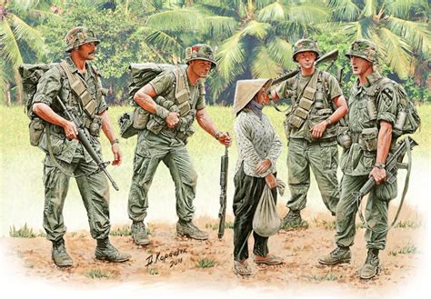 Us Marines Patrolling Vietnam War Series Master Box 3599