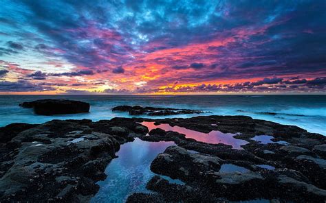 Hd Wallpaper South Africa Cape Town Sunset Scenery Sea Coast Sky