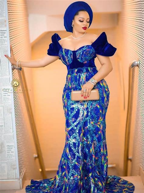 Amazing Royal Blue Colour Aso Ebi And Owambe Styles Volume 20