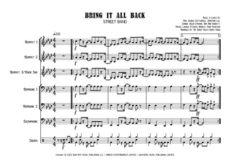 Bring It All Back Cornet Digital Sheet Music Sheet Music Plus