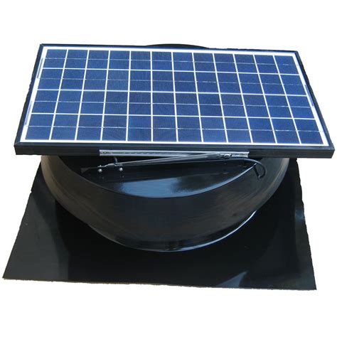 Remington Solar Solar Attic Fan Roof Mount 25 Watt Black The Home
