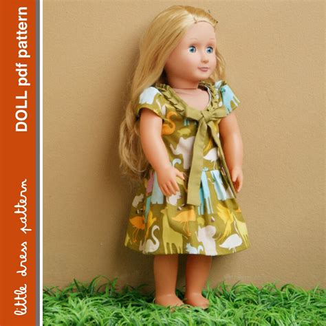 Stella Doll Dress Pdf Pattern Doll Size 18 Inch Pdf Etsy
