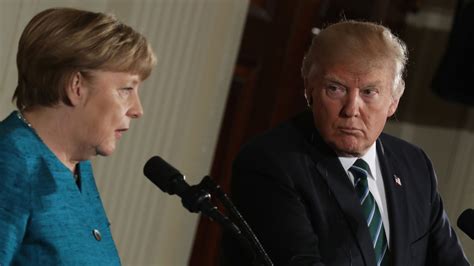 After First Face To Face Meeting Trump And Merkel Address Media Mpr News