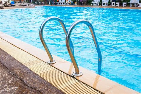Swimming Pool With Stair Closeup Detail Stock Photo Image Of Resort