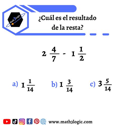 Ejercicios Interactivos Suma Y Resta De Fracciones Math Logic