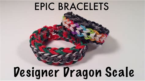 Designer Dragon Scale Bracelet Rainbow Loom Tutorial Youtube