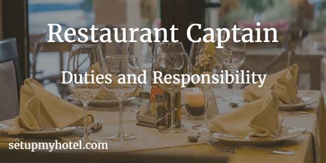 Examples of server resume job experience. Restaurant Captain Duties and Responsibility