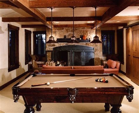 Modern Rec Room With Billiards Table Rec Room Design Ideas For Some