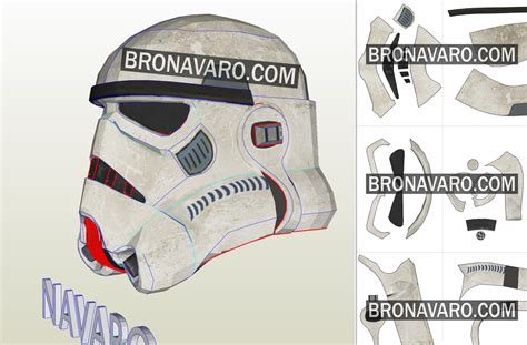 Stormtrooper Helmet Foam Template Stormtrooper Pepakura Helmet Navaro