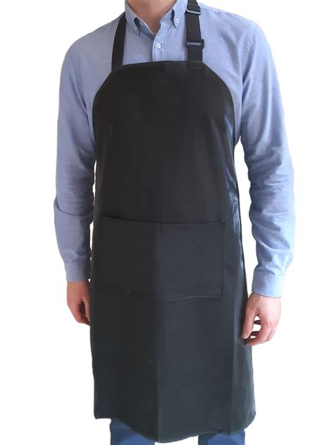 ravill premium waterproof vinyl apron includes large front pocket 35 inches long black in