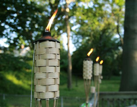 Backyard Tiki Torches