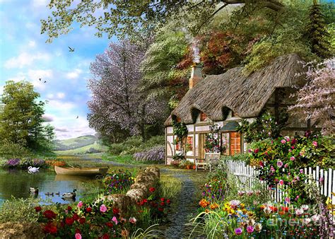 Countryside Cottage Digital Art By Mgl Meiklejohn Graphics Licensing