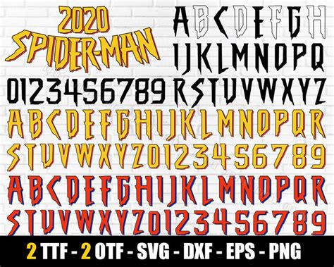 Spiderman font spiderman svg spiderman font SVG DXF PNG | Etsy