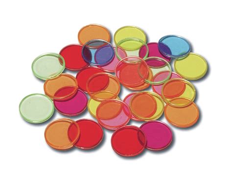 Learning Advantage Transparent Plastic Counters Steel Ringed Set Of 50