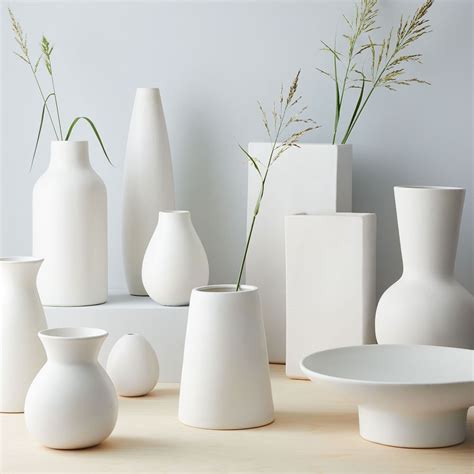 Pure White Ceramic Vases West Elm Uk