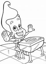 Jimmy Neutron Genius Boy Coloring Cartoons Adventures Handcraftguide русский sketch template